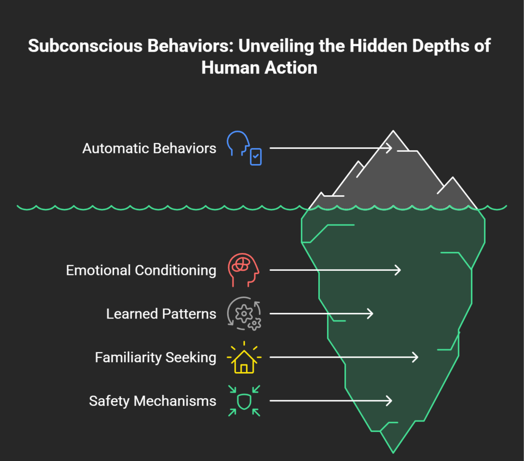 common subconscious behaviors controlling daily actions visual